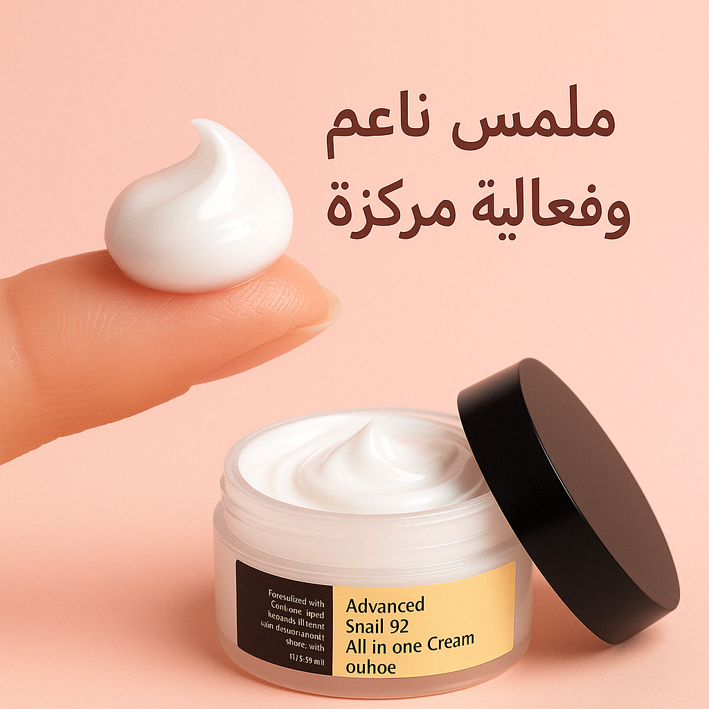 كريم الحلزون – ترطيب، تبييض، وشد في منتج واحد